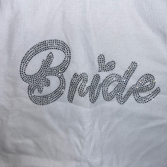 BRIDE BUNDLE Rhinestone Tank, Graphic Tee, Sunglasses, Mirror, Hair Tie & Clip - Picture 2 of 7
